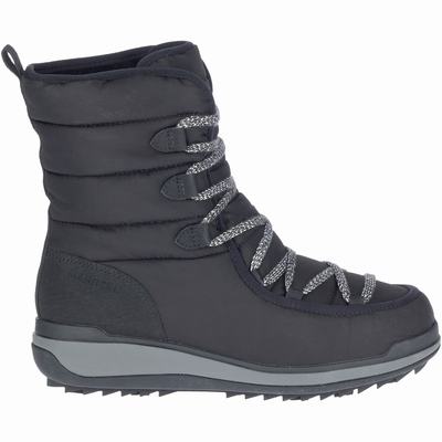 Merrell Snowcreek Cozy Polar Waterproof Nylon Vinterskor Dam Svarta (SE845931)